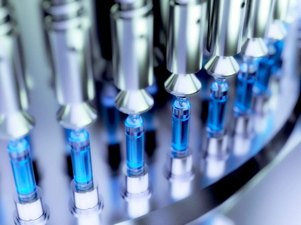 Pharmaceutical Optical Ampoule / Vial Inspection Machine. 3d illustration
